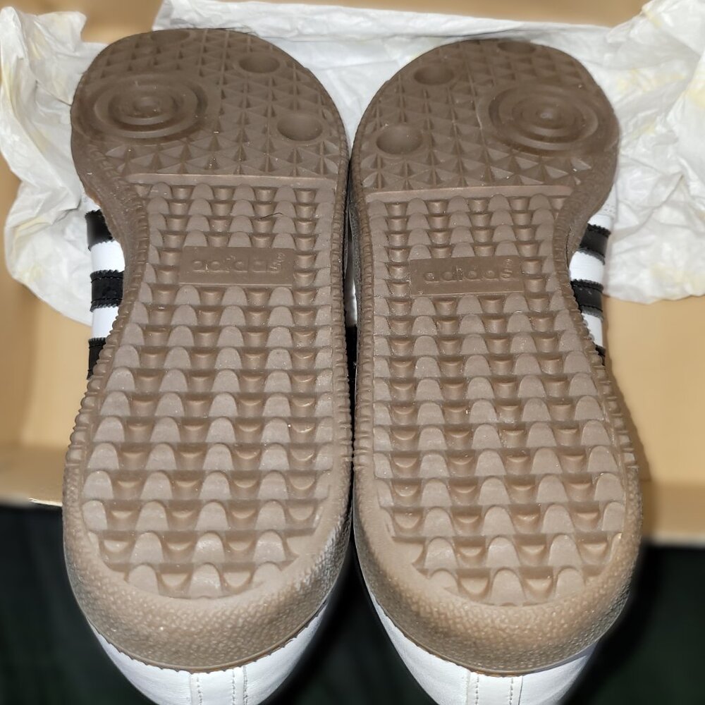 Adidas Samba Men’s Size 7 Originals OG Shoes White & Black Brown Gum B75806 - Picture 14 of 16